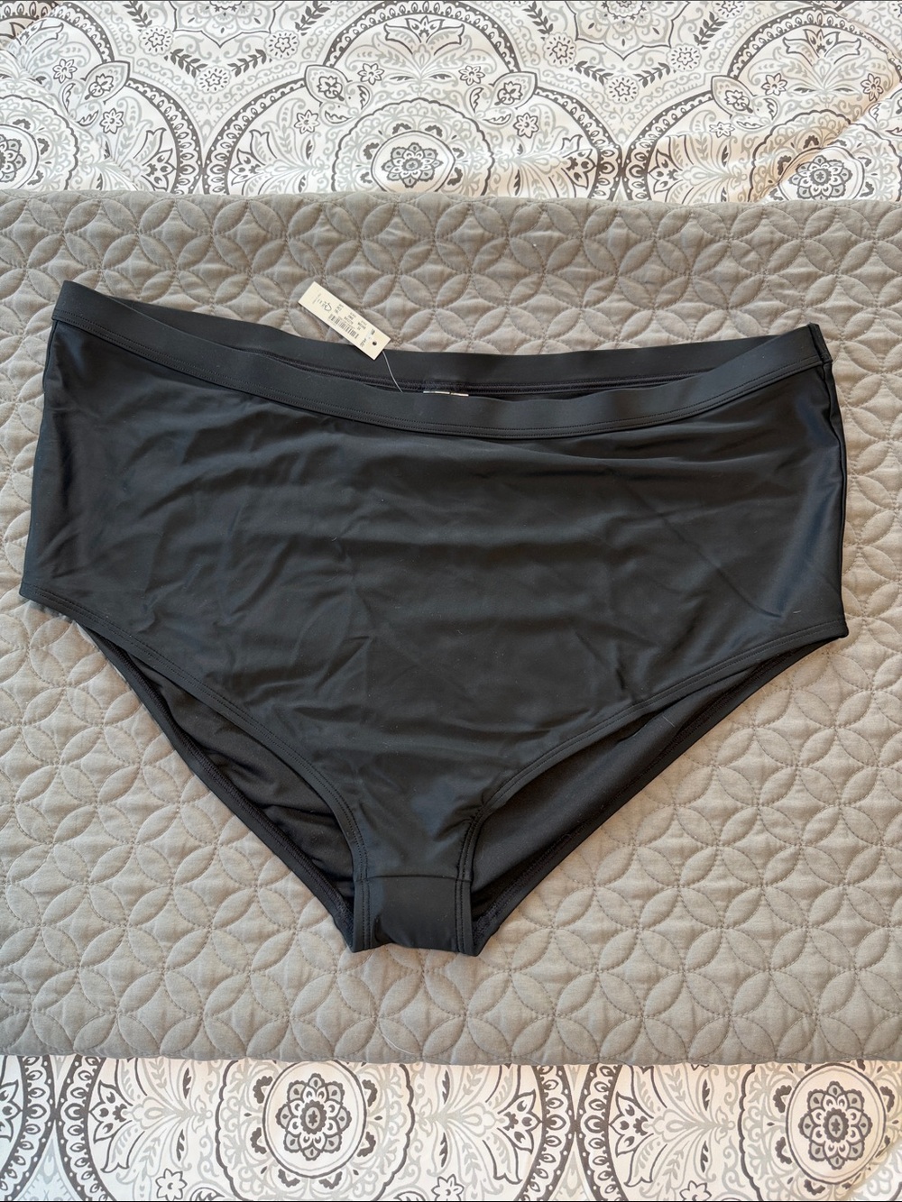 Madewell Black High-Waist Swim Bottoms